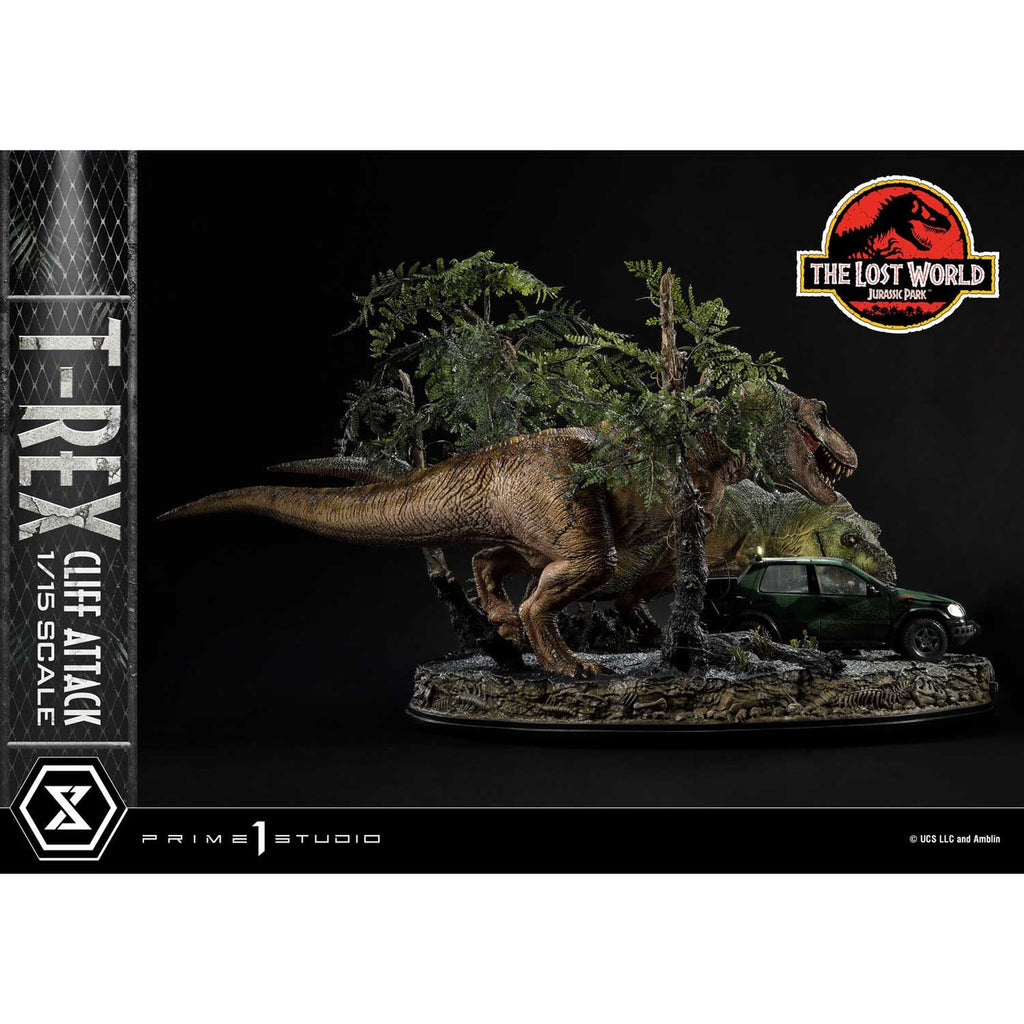 Produktbild Jurassic World: The Lost World Statue 1/15 T-Rex Cliff Attack 53 cm