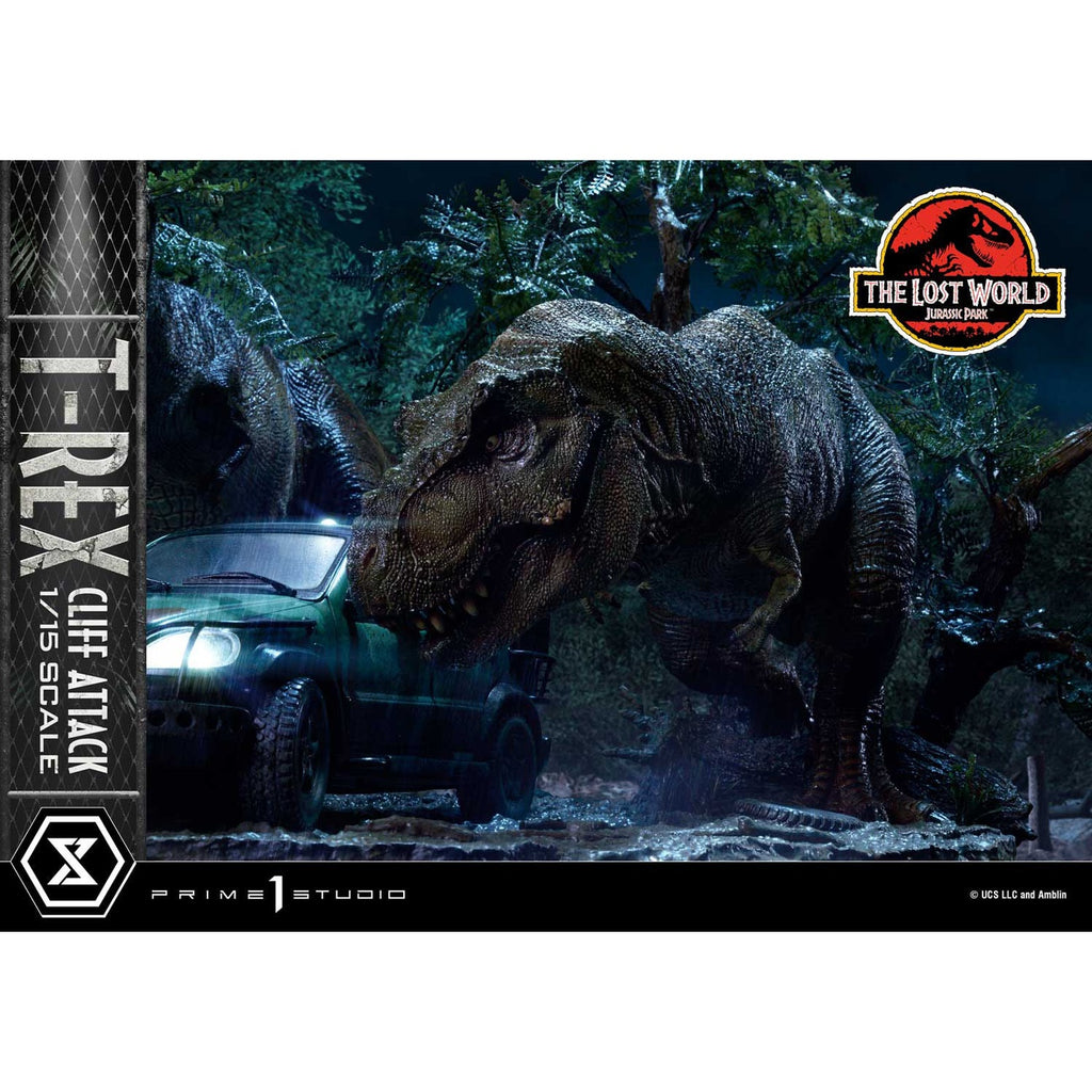 Produktbild Jurassic World: The Lost World Statue 1/15 T-Rex Cliff Attack 53 cm