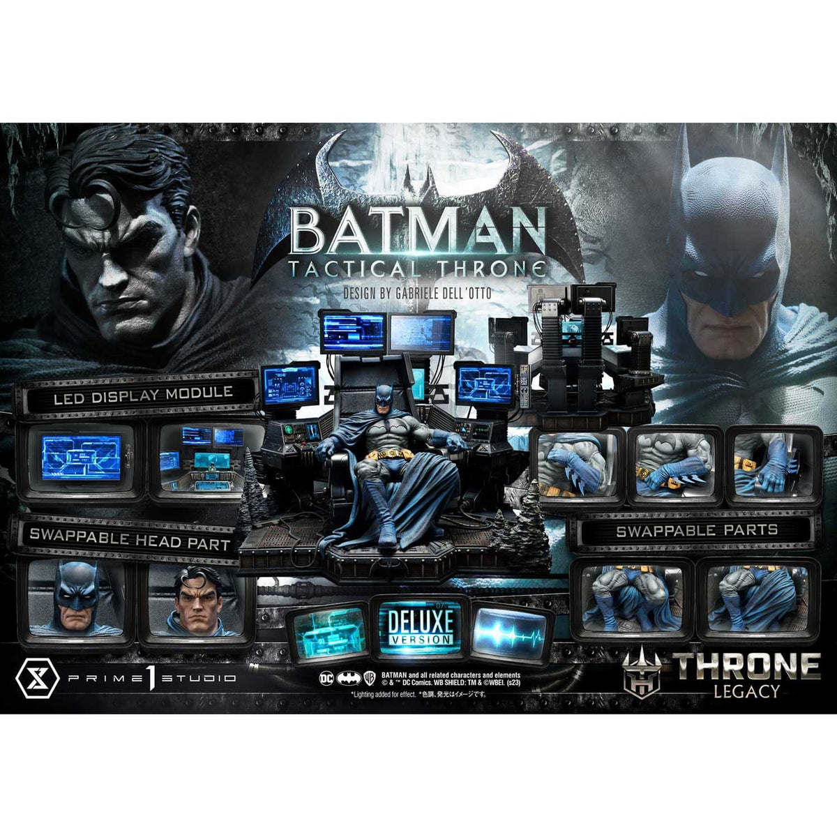 Produktbild DC Comics Throne Legacy Collection Statue 1/3 Batman Tactical Throne Deluxe Bonus Version 57 cm