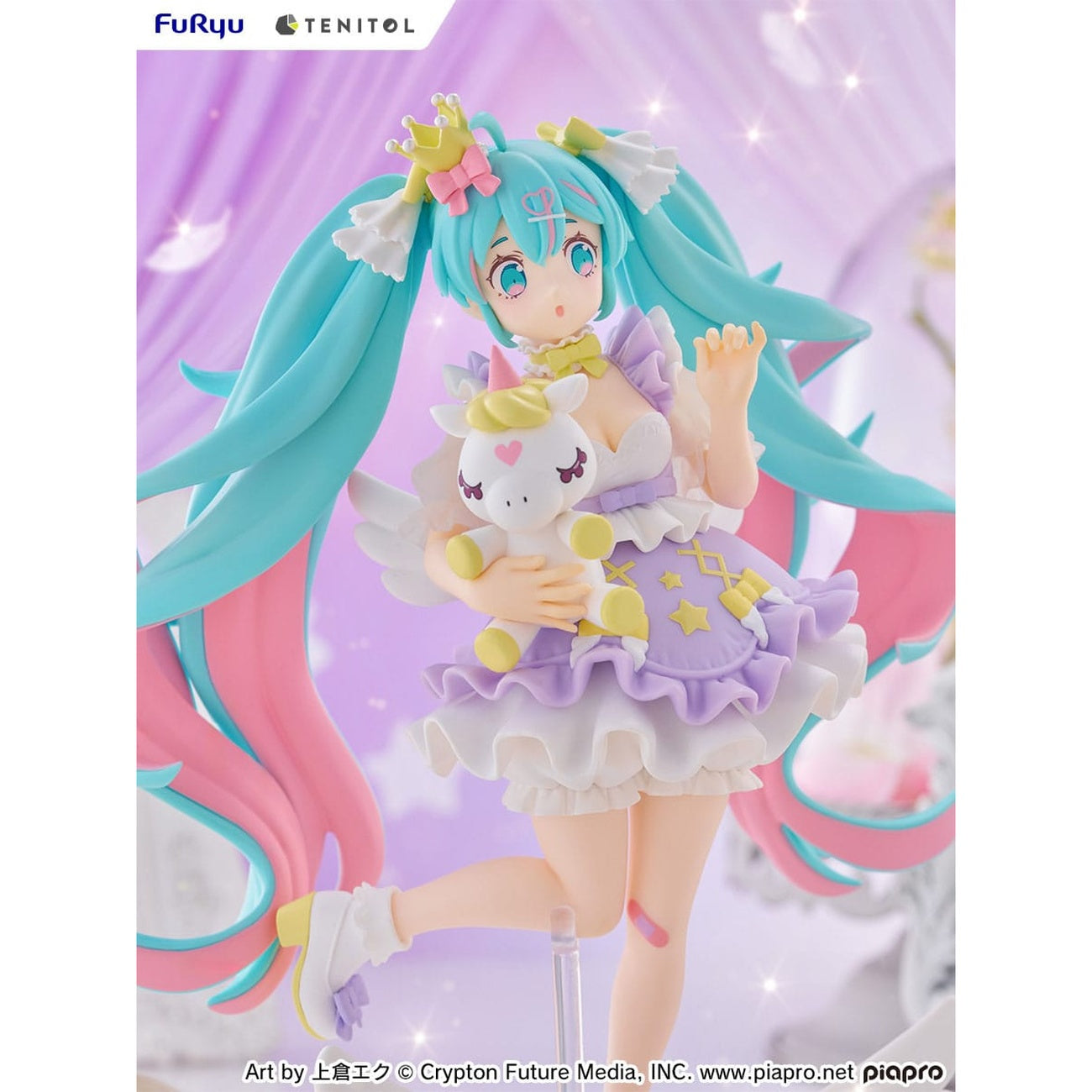 Produktbild Hatsune Miku Tenitol PVC Statue Hatsune Miku Yumekawa Princess Lavender Ver. 21 cm