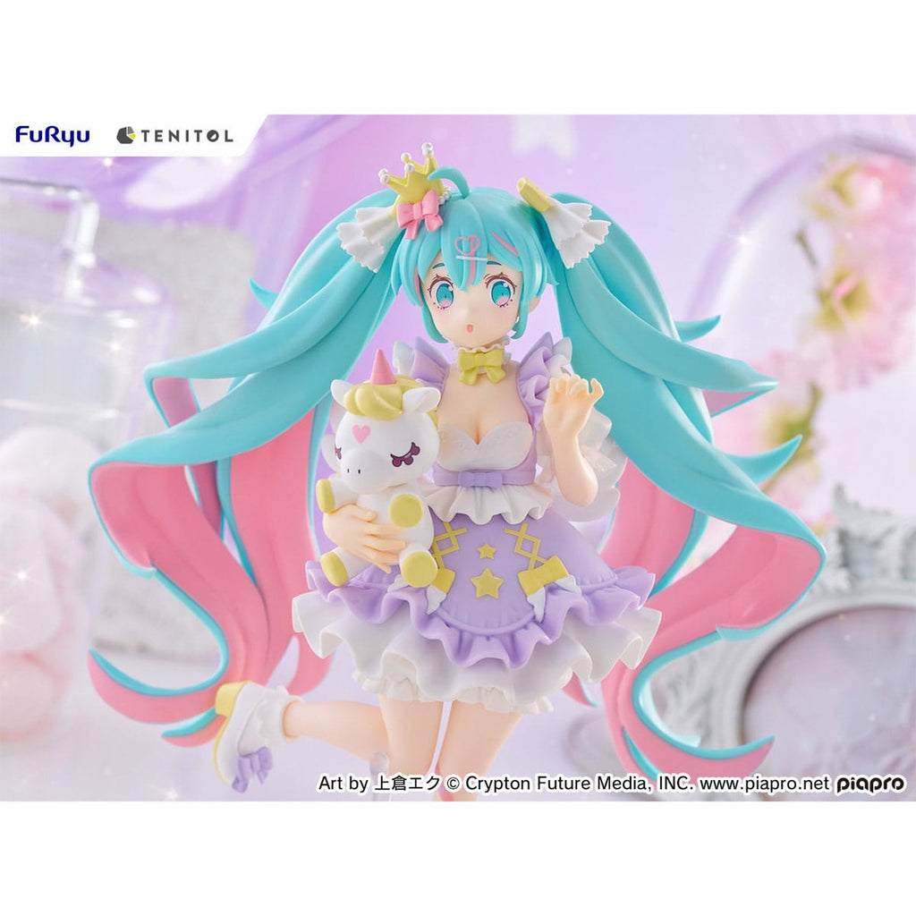 Produktbild Hatsune Miku Tenitol PVC Statue Hatsune Miku Yumekawa Princess Lavender Ver. 21 cm