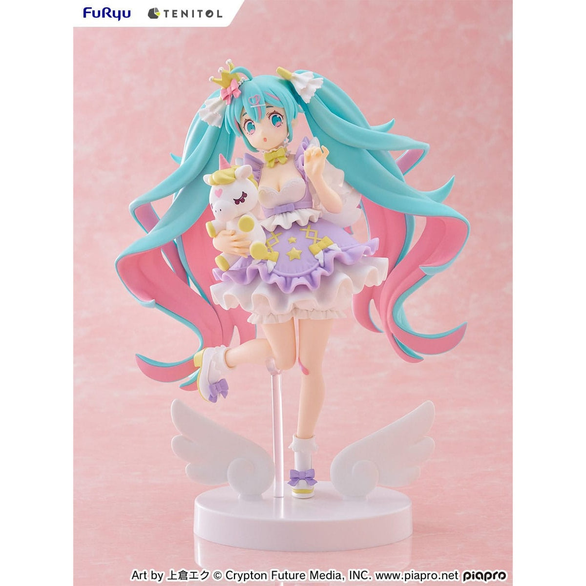 Produktbild Hatsune Miku Tenitol PVC Statue Hatsune Miku Yumekawa Princess Lavender Ver. 21 cm