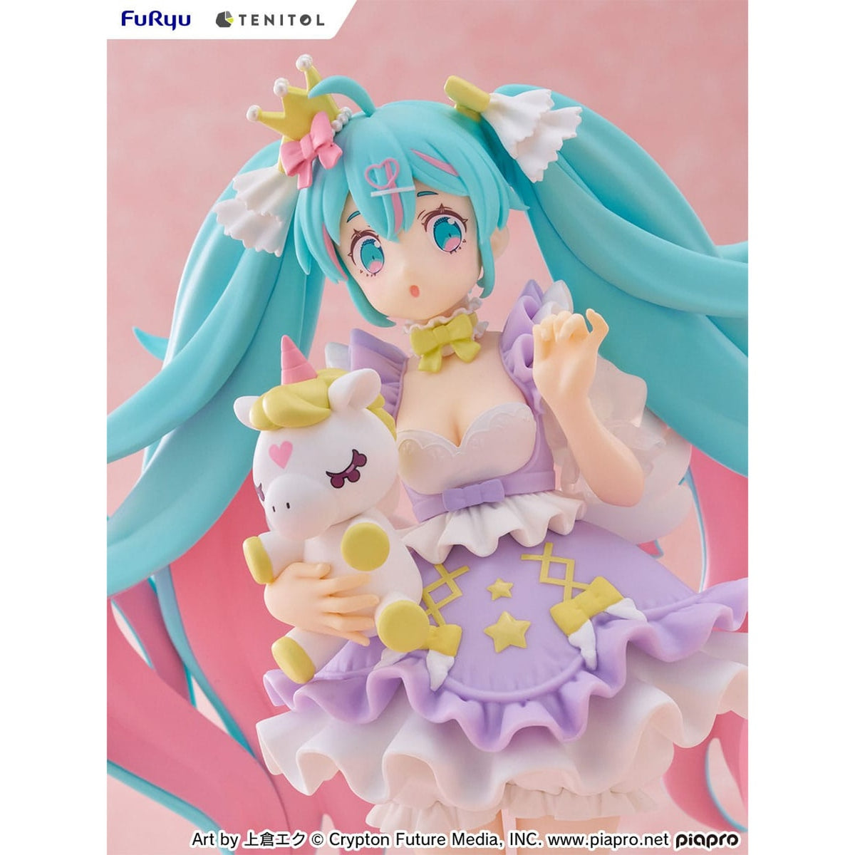 Produktbild Hatsune Miku Tenitol PVC Statue Hatsune Miku Yumekawa Princess Lavender Ver. 21 cm