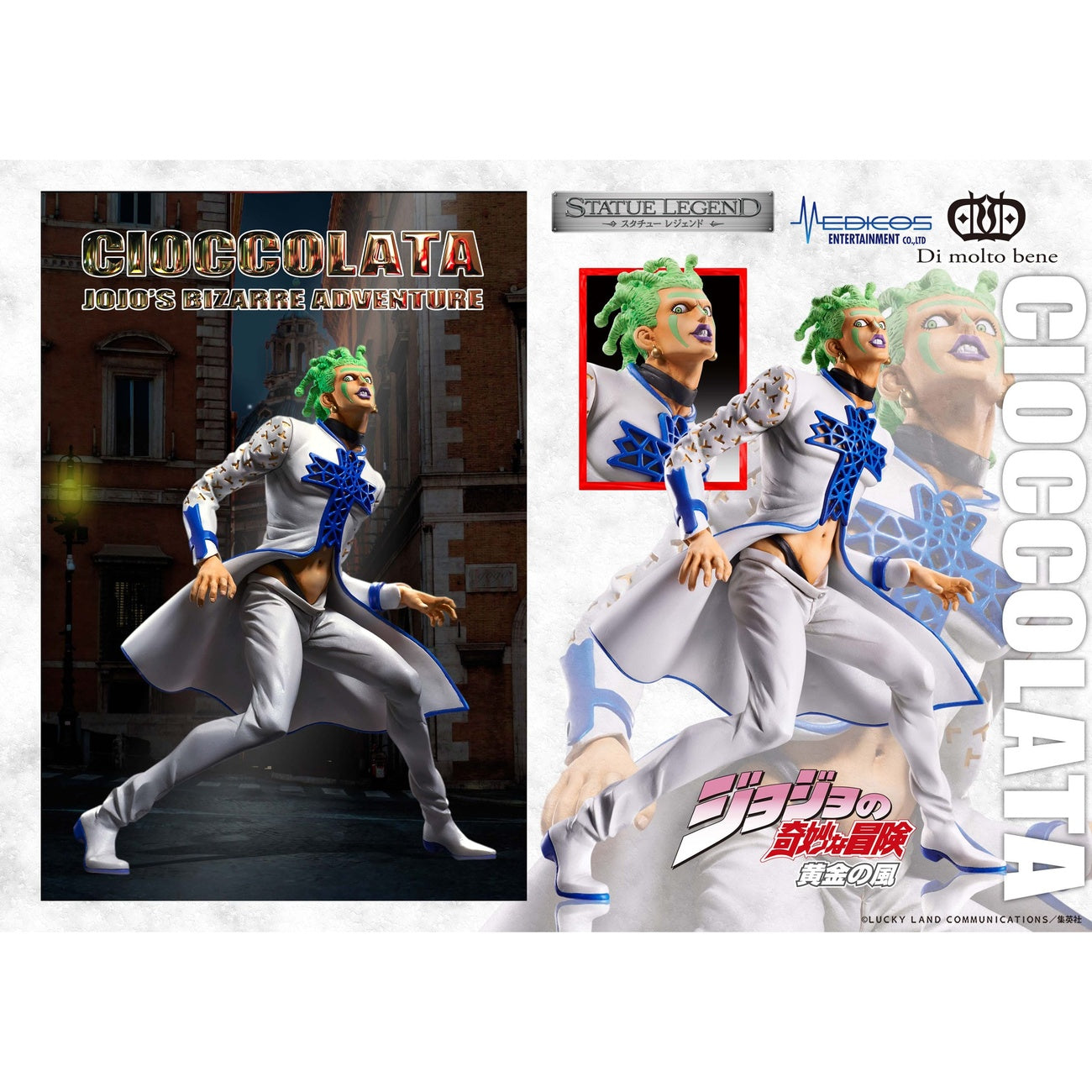 Produktbild JoJo's Bizarre Adventure Part 5 Golden Wind Statue Legend PVC Statue Cioccolata 17 cm
