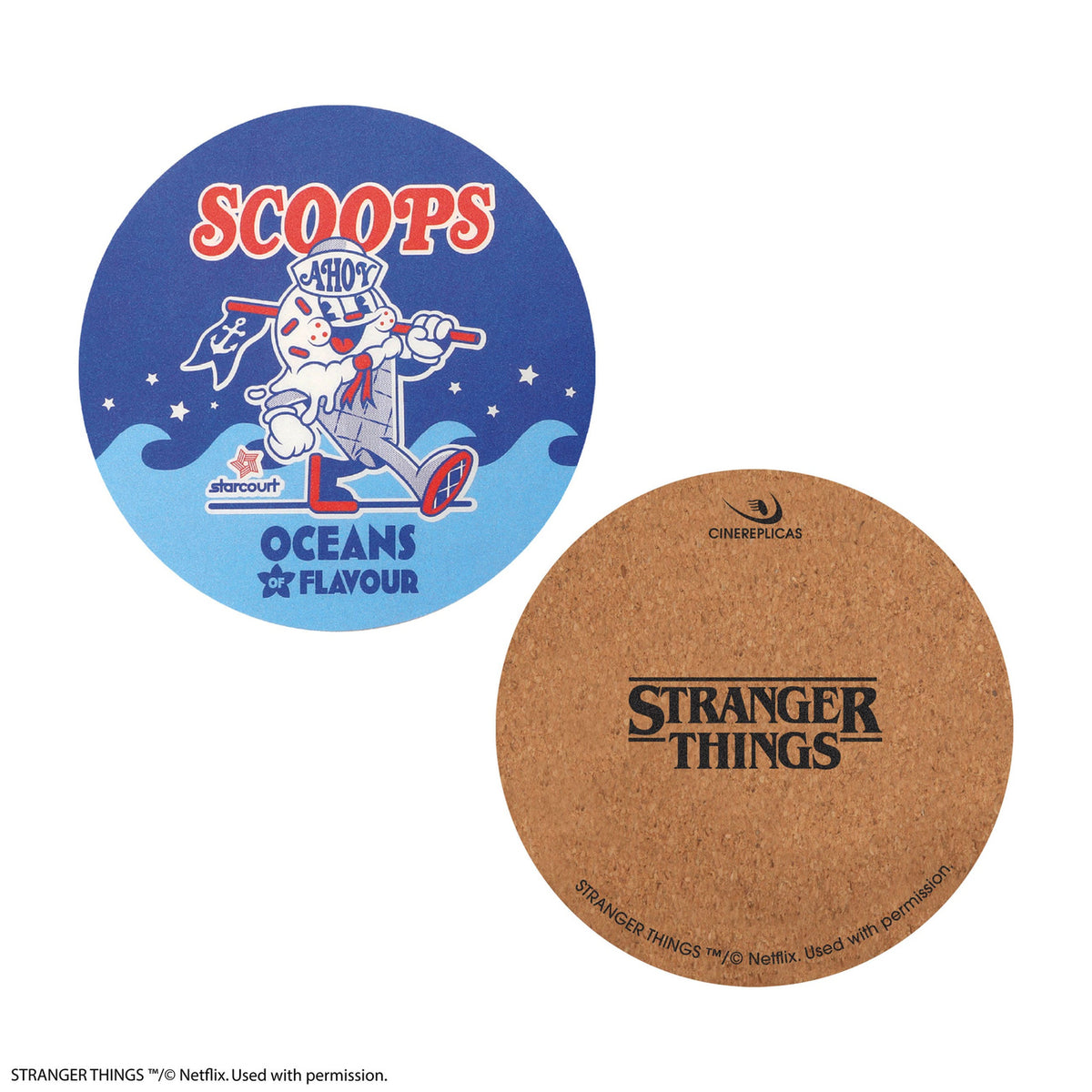 Produktbild Stranger Things Untersetzer Scoops Ahoy 4er-Pack