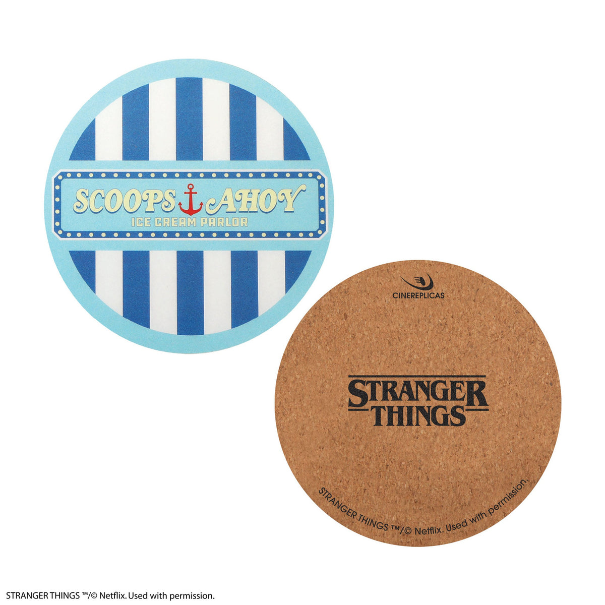 Produktbild Stranger Things Untersetzer Scoops Ahoy 4er-Pack