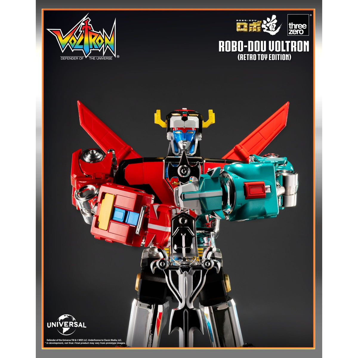 Produktbild Voltron: Defender of the Universe Robo-Dou Actionfigur Voltron Retro Toy Edition 27 cm