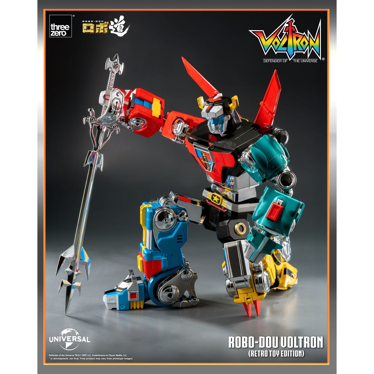 Produktbild Voltron: Defender of the Universe Robo-Dou Actionfigur Voltron Retro Toy Edition 27 cm