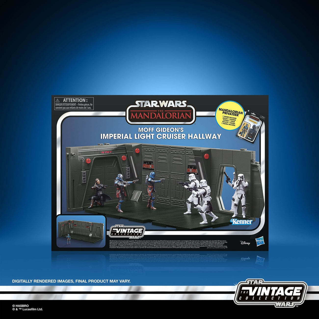 Produktbild Star Wars: The Mandalorian Vintage Collection Moff Gideon's Imperial Light Cruiser Hallway mit Mandalorian Privateer Act