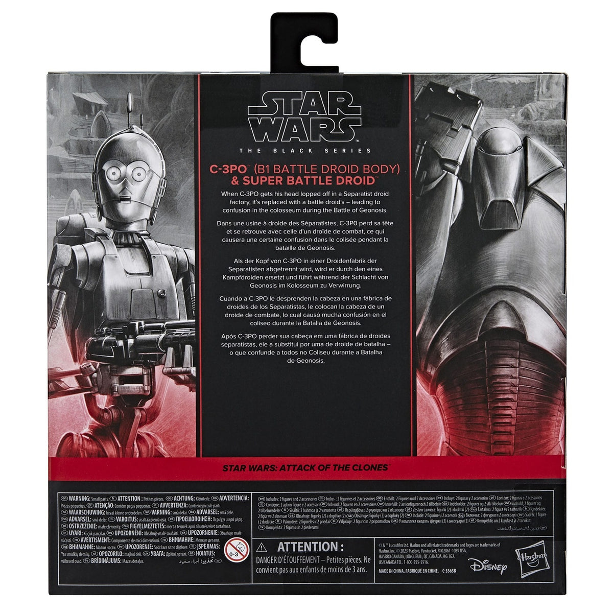 Produktbild Star Wars Episode II Black Series Actionfiguren 2er-Pack C-3PO (B1 Battle Droid Body) & Super Battle Droid 15 cm