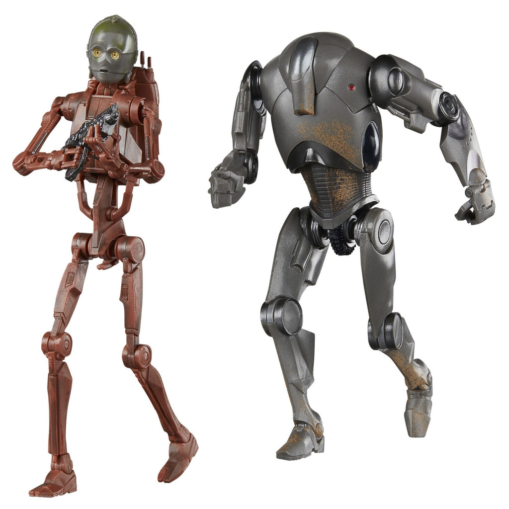 Produktbild Star Wars Episode II Black Series Actionfiguren 2er-Pack C-3PO (B1 Battle Droid Body) & Super Battle Droid 15 cm