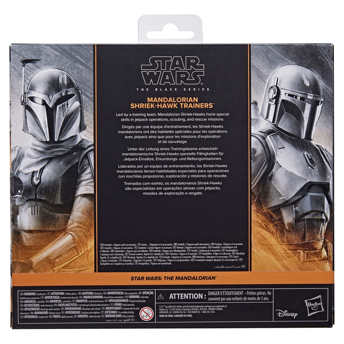 Produktbild Star Wars: The Mandalorian Black Series Actionfiguren 2er-Pack Mandalorian Shriek-Hawk Trainers 15 cm