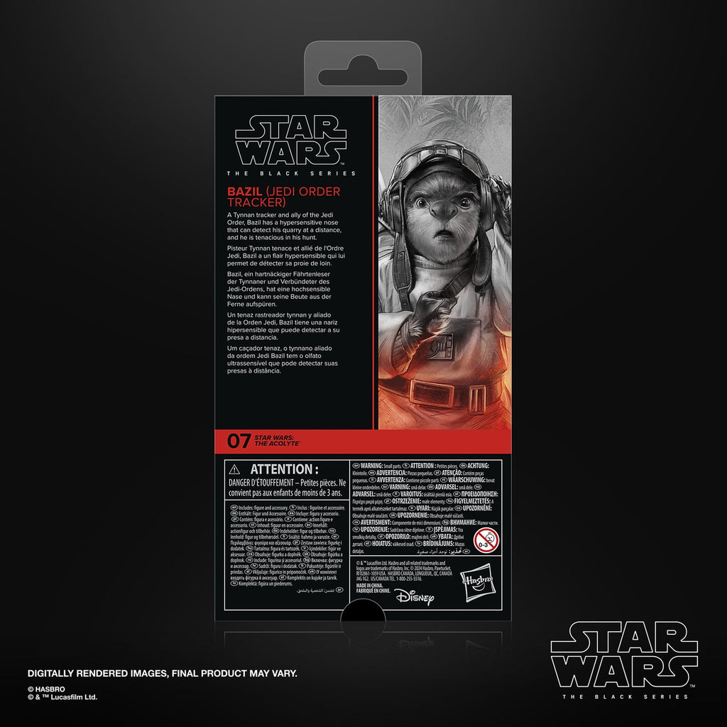 Produktbild Star Wars: The Acolyte Black Series Actionfigur Bazil (Jedi Order Tracker) 10 cm