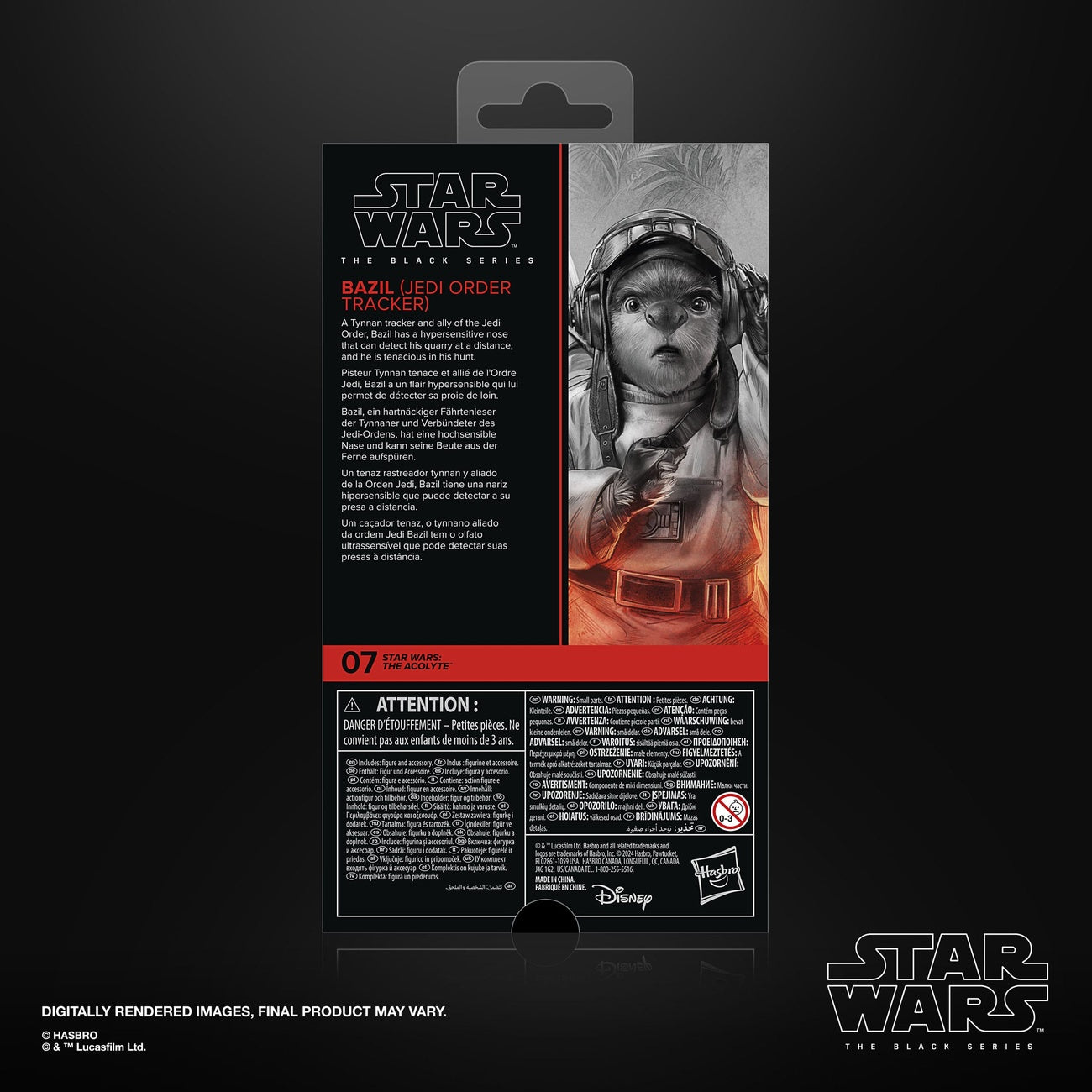 Produktbild Star Wars: The Acolyte Black Series Actionfigur Bazil (Jedi Order Tracker) 10 cm