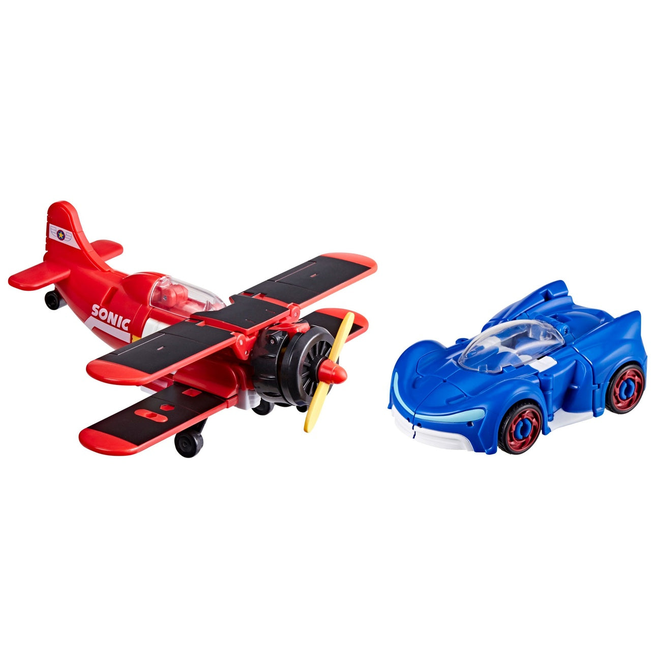 Produktbild Sonic the Hedgehog x Transformers Actionfiguren 2er-Pack Wingtail & Blue Booster 13 cm
