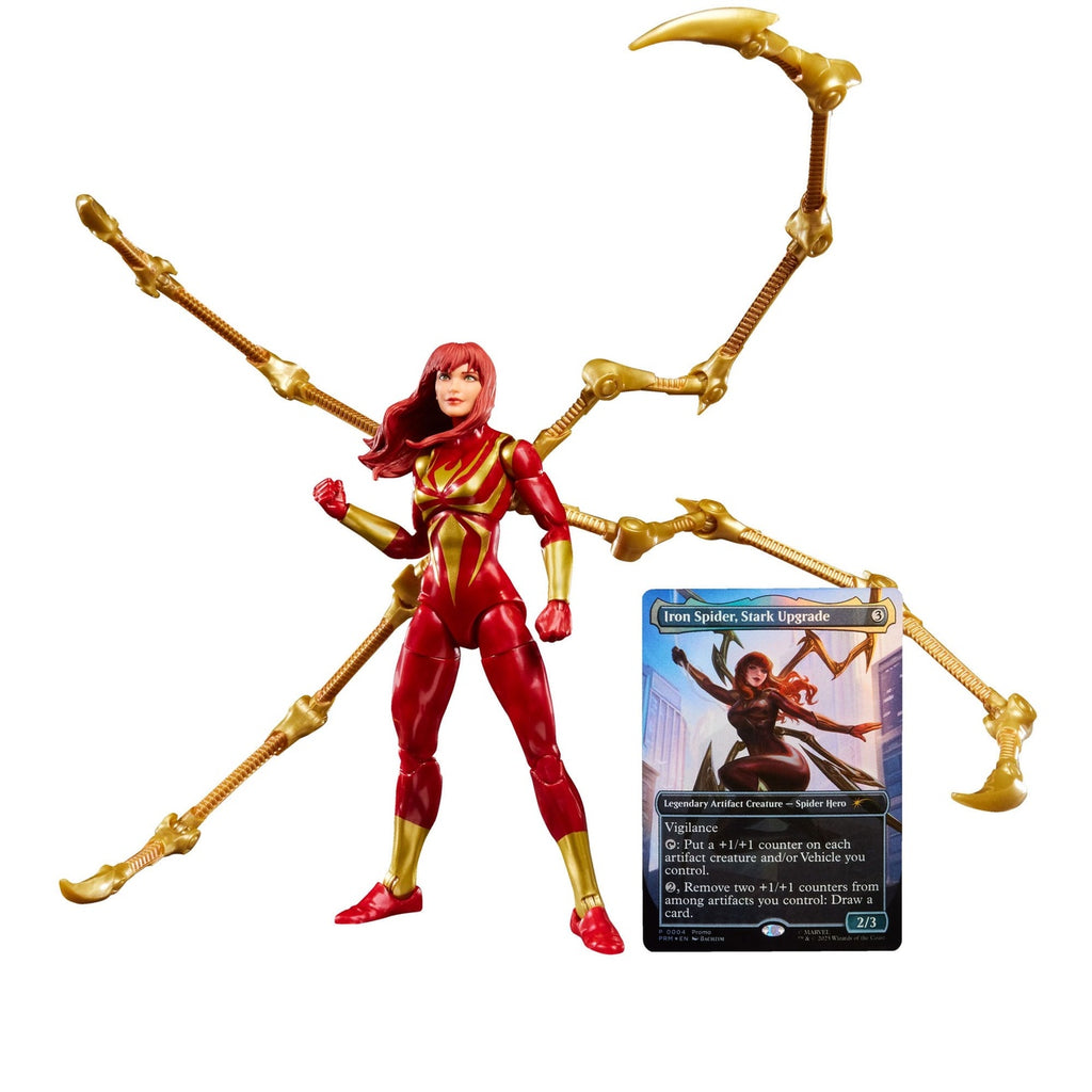 Produktbild Marvel Legends Magic: The Gathering Actionfigur Mary Jane Watson (Iron Spider) (plus exklusive Foil-Karte) 15 cm