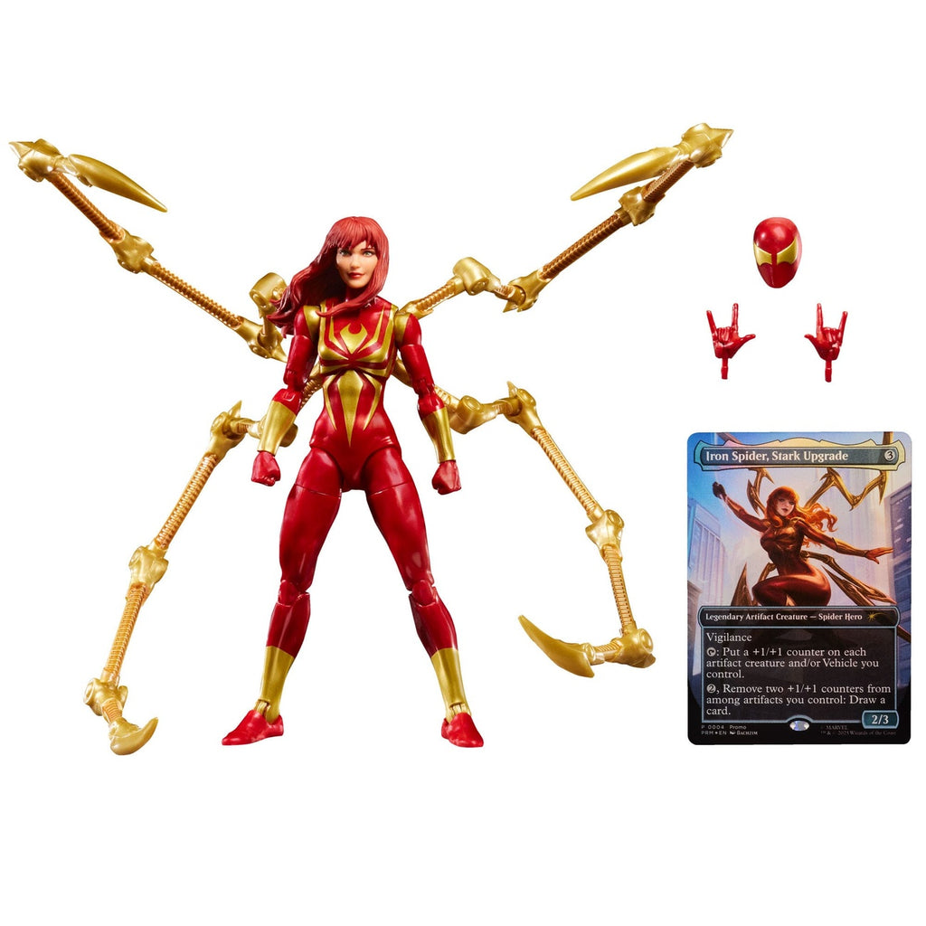 Produktbild Marvel Legends Magic: The Gathering Actionfigur Mary Jane Watson (Iron Spider) (plus exklusive Foil-Karte) 15 cm