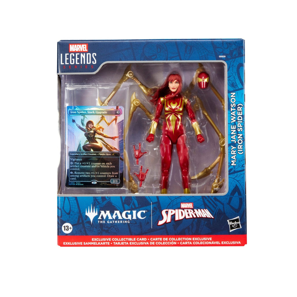 Produktbild Marvel Legends Magic: The Gathering Actionfigur Mary Jane Watson (Iron Spider) (plus exklusive Foil-Karte) 15 cm