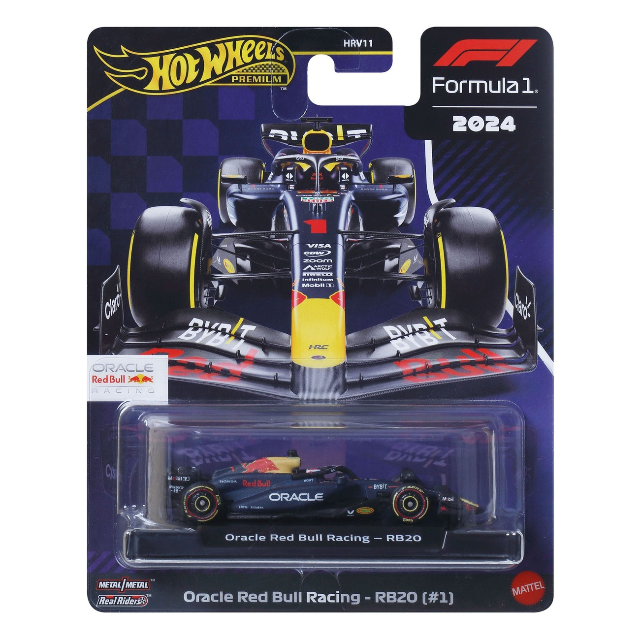 Produktbild Formel 1 Hot Wheels Premium Diecast Modellauto 1/64 Oracle Red Bull Racing RB20 (#1) (Max Verstappen 2024)