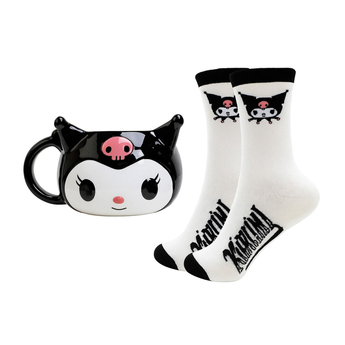 Produktbild Sanrio Set 3D Tasse und Socken Kuromi