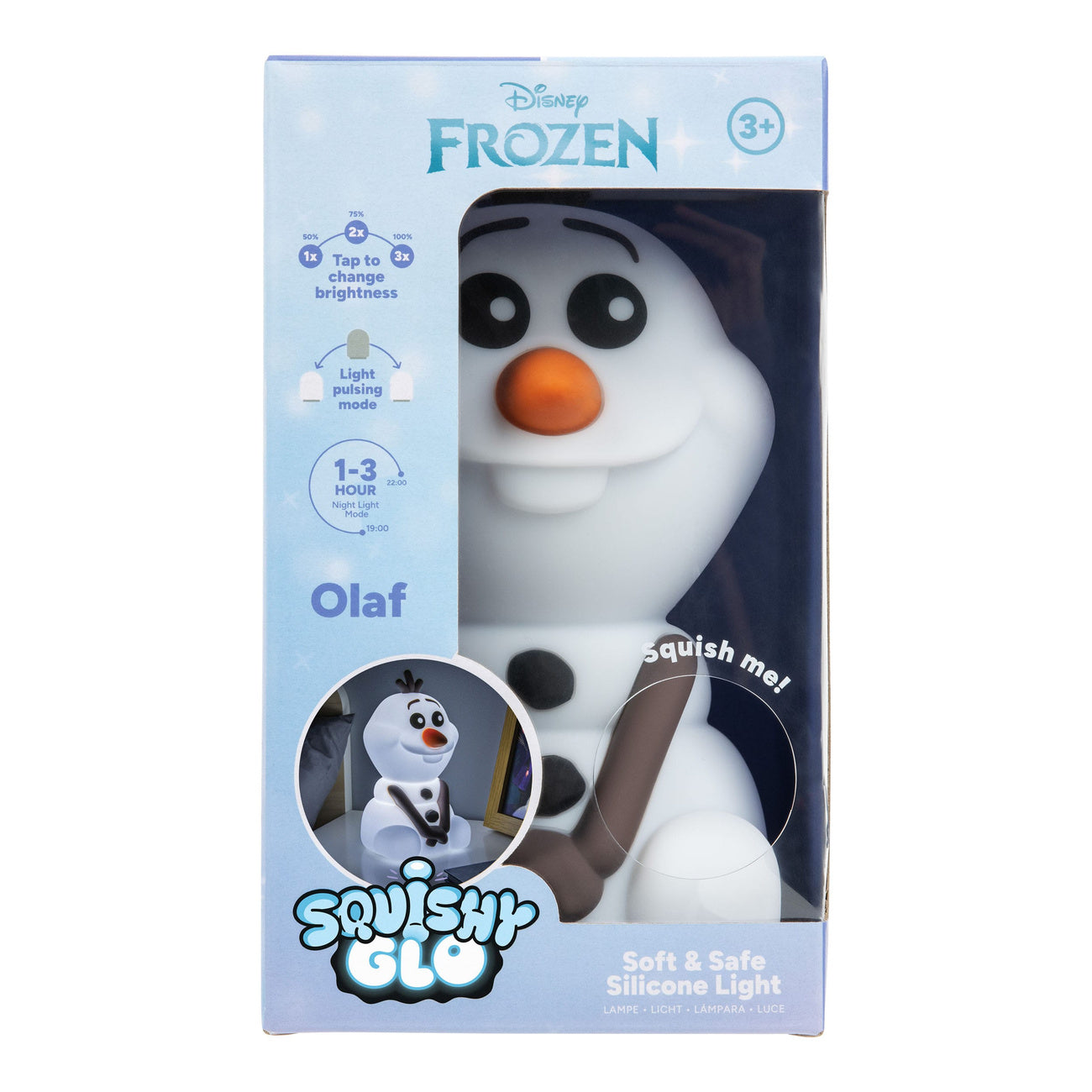 Produktbild Die Eiskönigin Völlig unverfroren Squishy Glo Silikon-Leuchte Olaf 15 cm