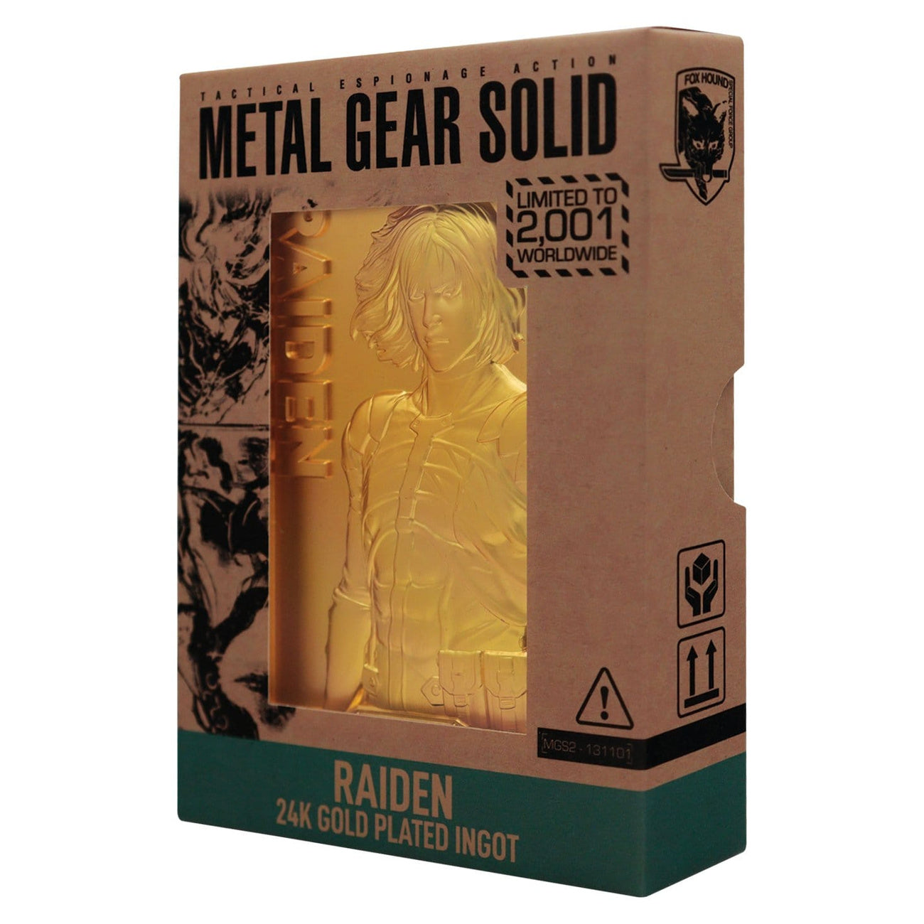 Produktbild Metal Gear Solid 2 Metallbarren Raiden 24k Gold Plated Limited Edition