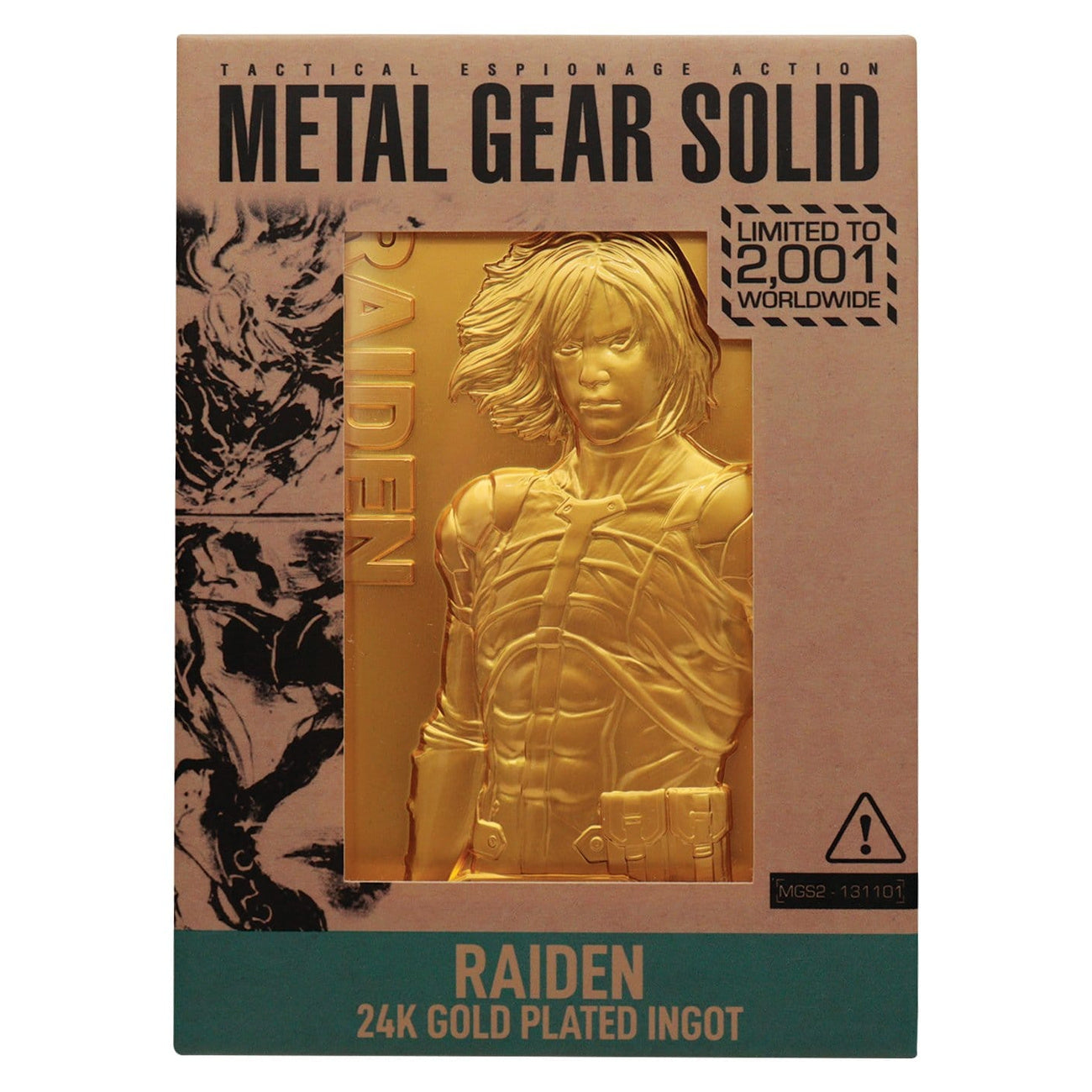 Produktbild Metal Gear Solid 2 Metallbarren Raiden 24k Gold Plated Limited Edition