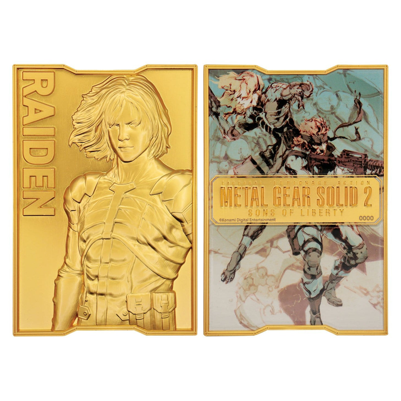 Produktbild Metal Gear Solid 2 Metallbarren Raiden 24k Gold Plated Limited Edition