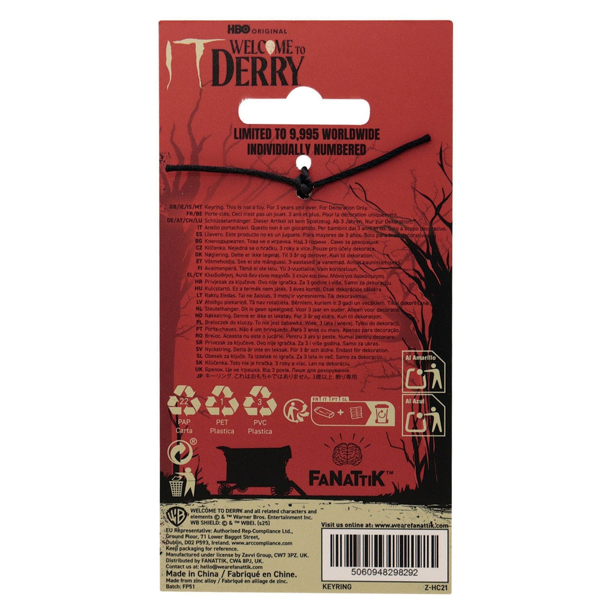 Produktbild Es Schlüsselanhänger Welcome to Derry The Losers Limited Edition