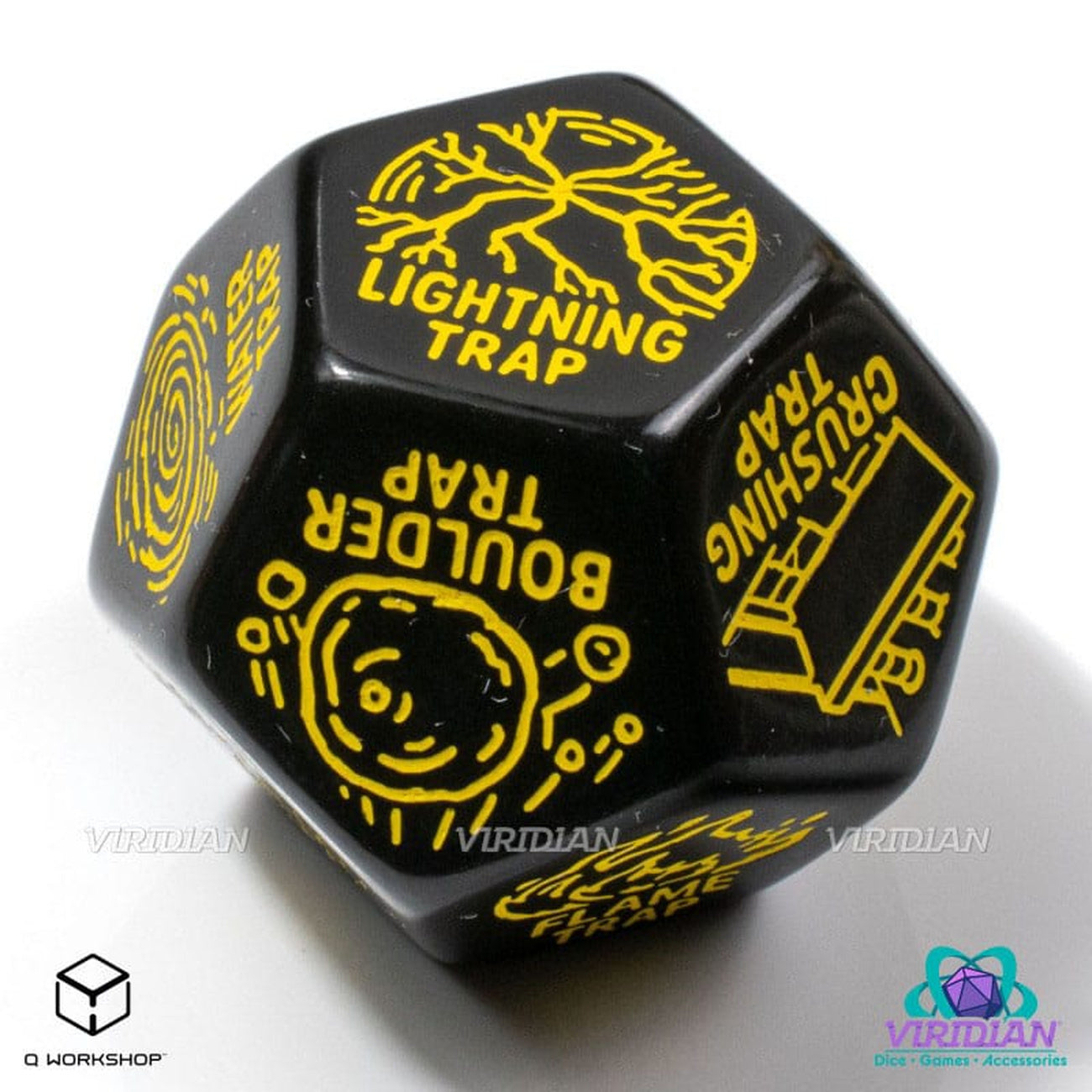 Produktbild Viridian Würfel Jumbo Würfel Trap Generator Die D12 Schwarz