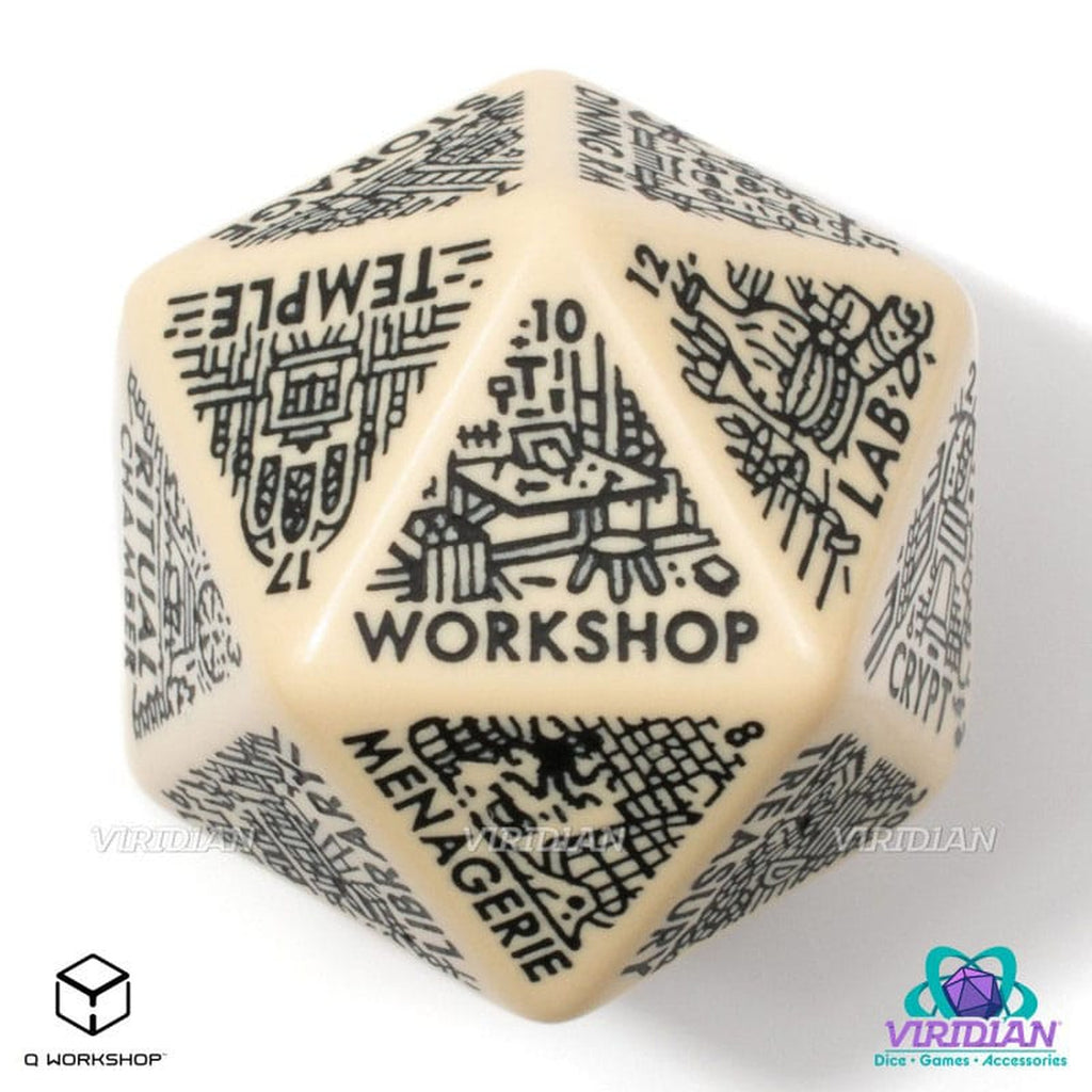 Produktbild Viridian Würfel Jumbo Würfel Dungeon Room Generator D20 Beige
