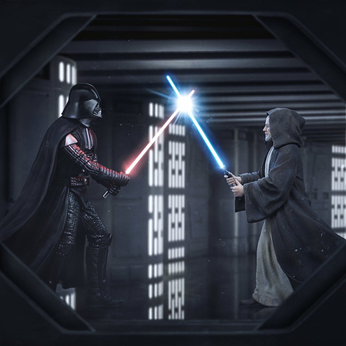 Produktbild Star Wars Deluxe Art Scale Statue 1/10 Darth Vader Vs Obi-Wan Kenobi (CCXP Exclusive 2025) 24 cm