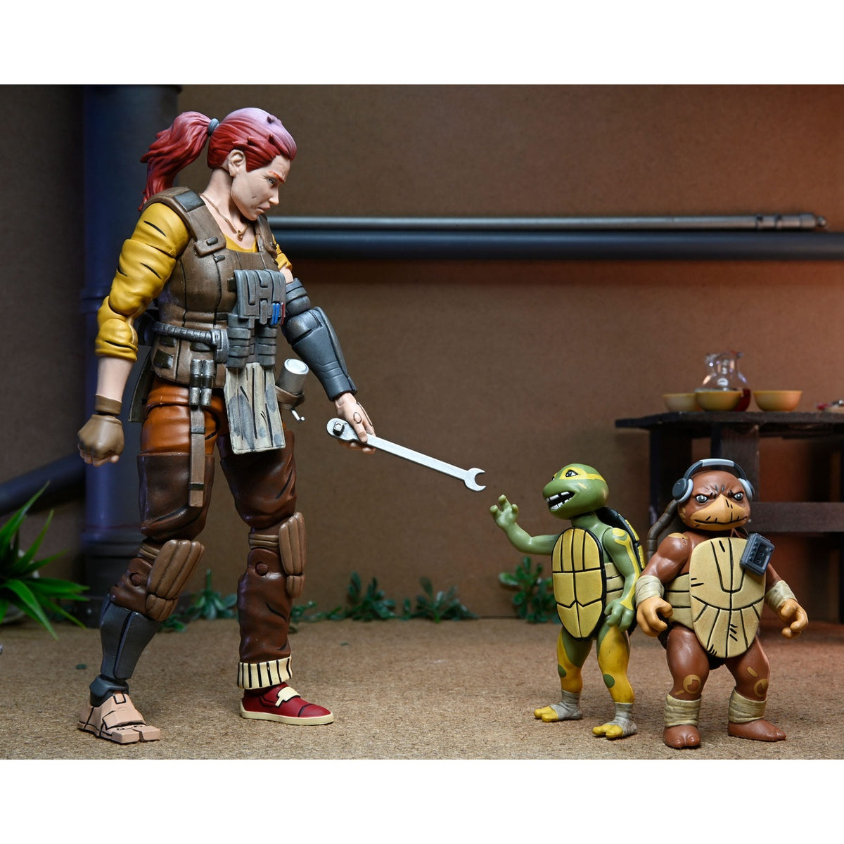 Produktbild Teenage Mutant Ninja Turtles (The Last Ronin The Lost Years) Actionfigur Grammy April with Baby Yi & Moja 18 cm