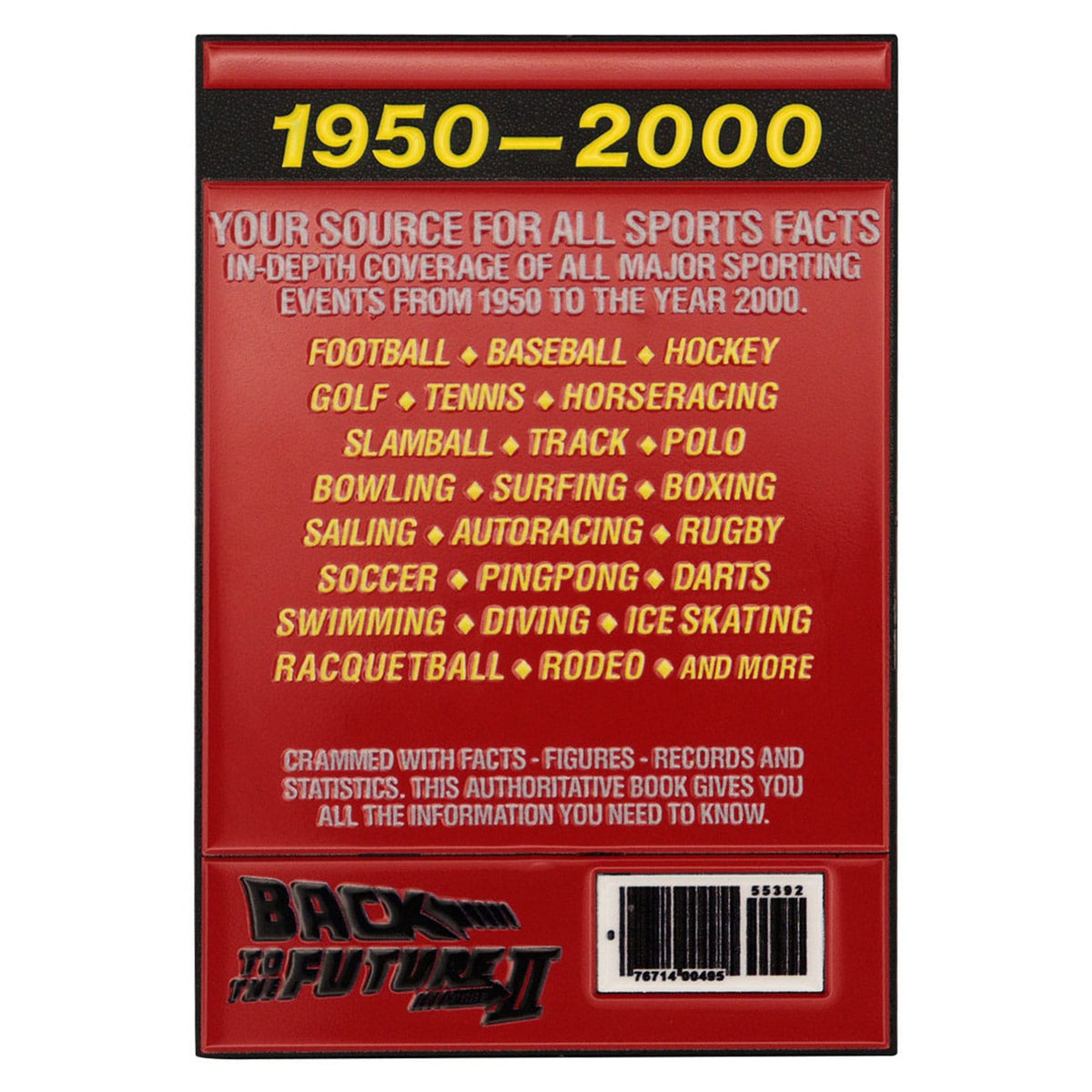 Produktbild Zurück in die Zukunft Metallbarren Sport Almanac Limited Edition