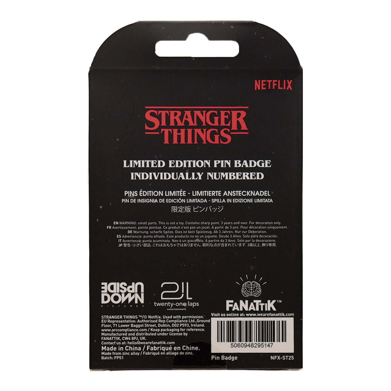 Produktbild Stranger Things Ansteck-Pin Hellfire Lives Limited Edition