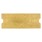 Produktbild Der Polarexpress Replik Train Ticket 24k Gold Plated Limited Edition