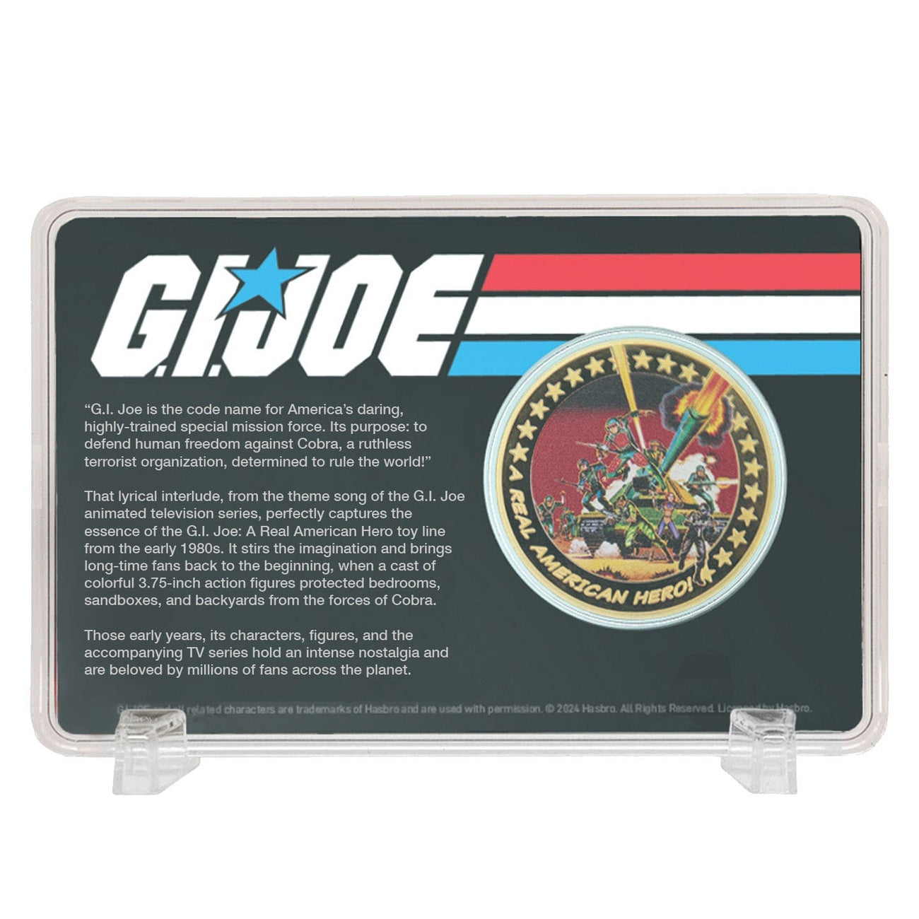 Produktbild G.I. Joe Sammelmünze A Real American Hero 60th Anniversary 24k Gold Plated Limited Edition