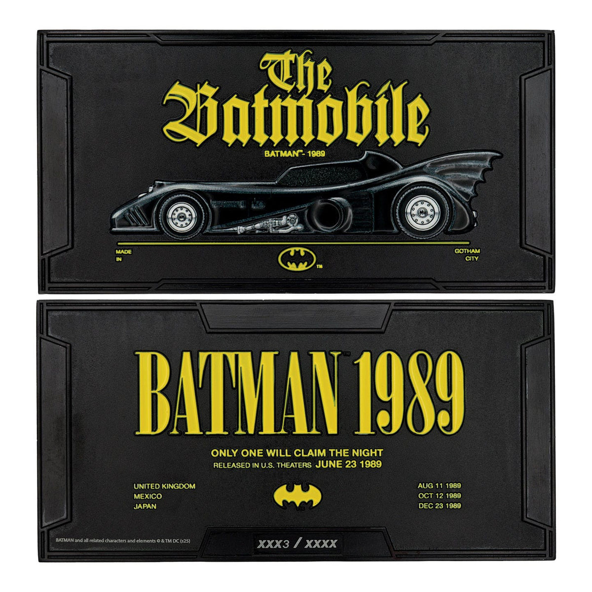 Produktbild DC Comics Metallbarren Batman Batmobile XL Limited Edition