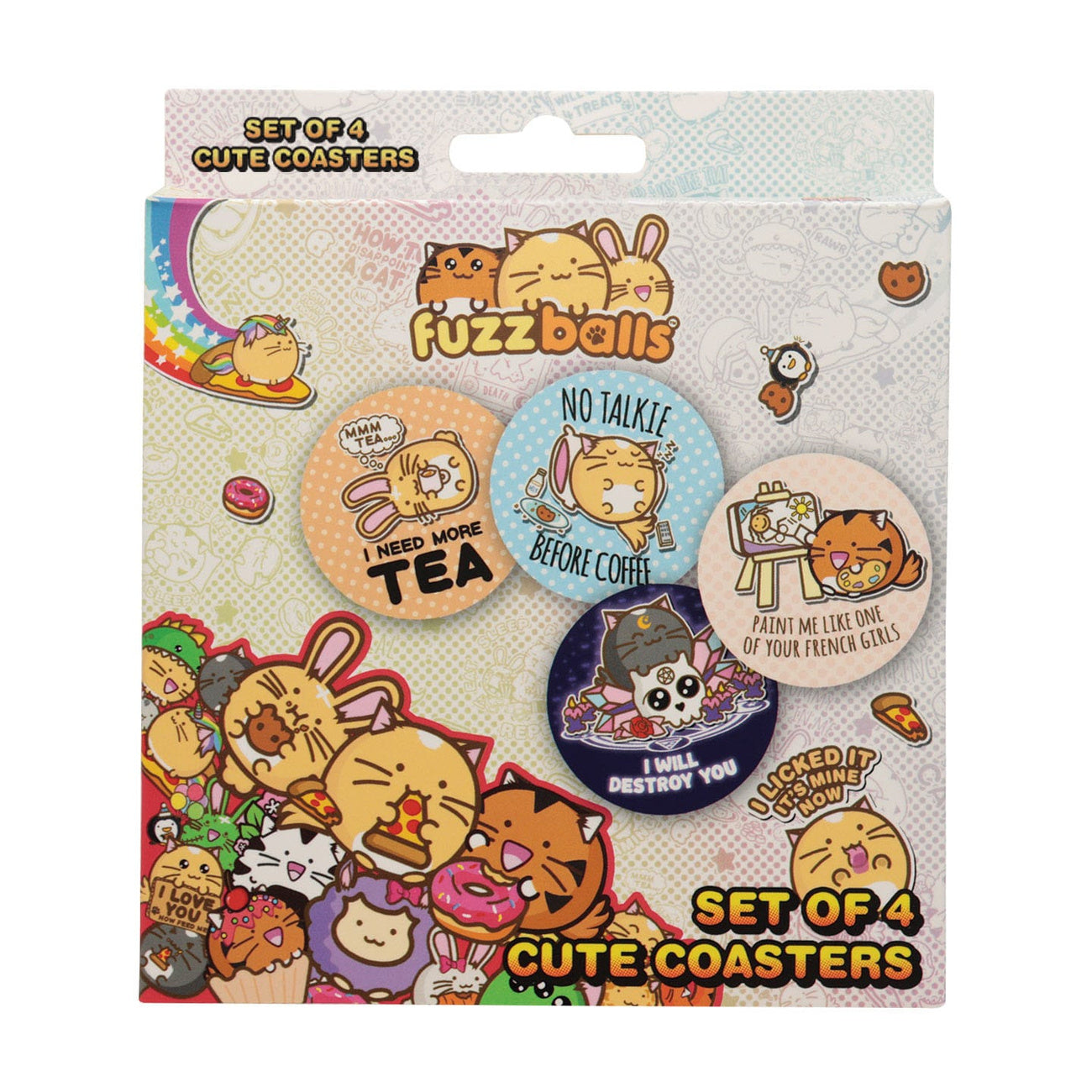 Produktbild Fuzzballs Untersetzer 4er-Pack