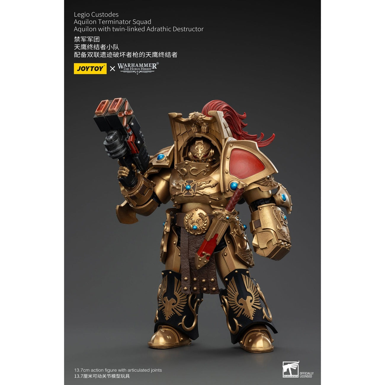 Produktbild Warhammer The Horus Heresy Actionfigur 1/18 Legio Custodes Aquilon Terminator Squad Aquilon with twin-linked Adrathic De