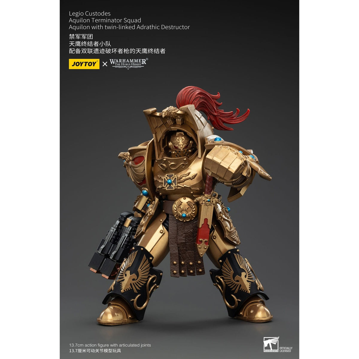 Produktbild Warhammer The Horus Heresy Actionfigur 1/18 Legio Custodes Aquilon Terminator Squad Aquilon with twin-linked Adrathic De