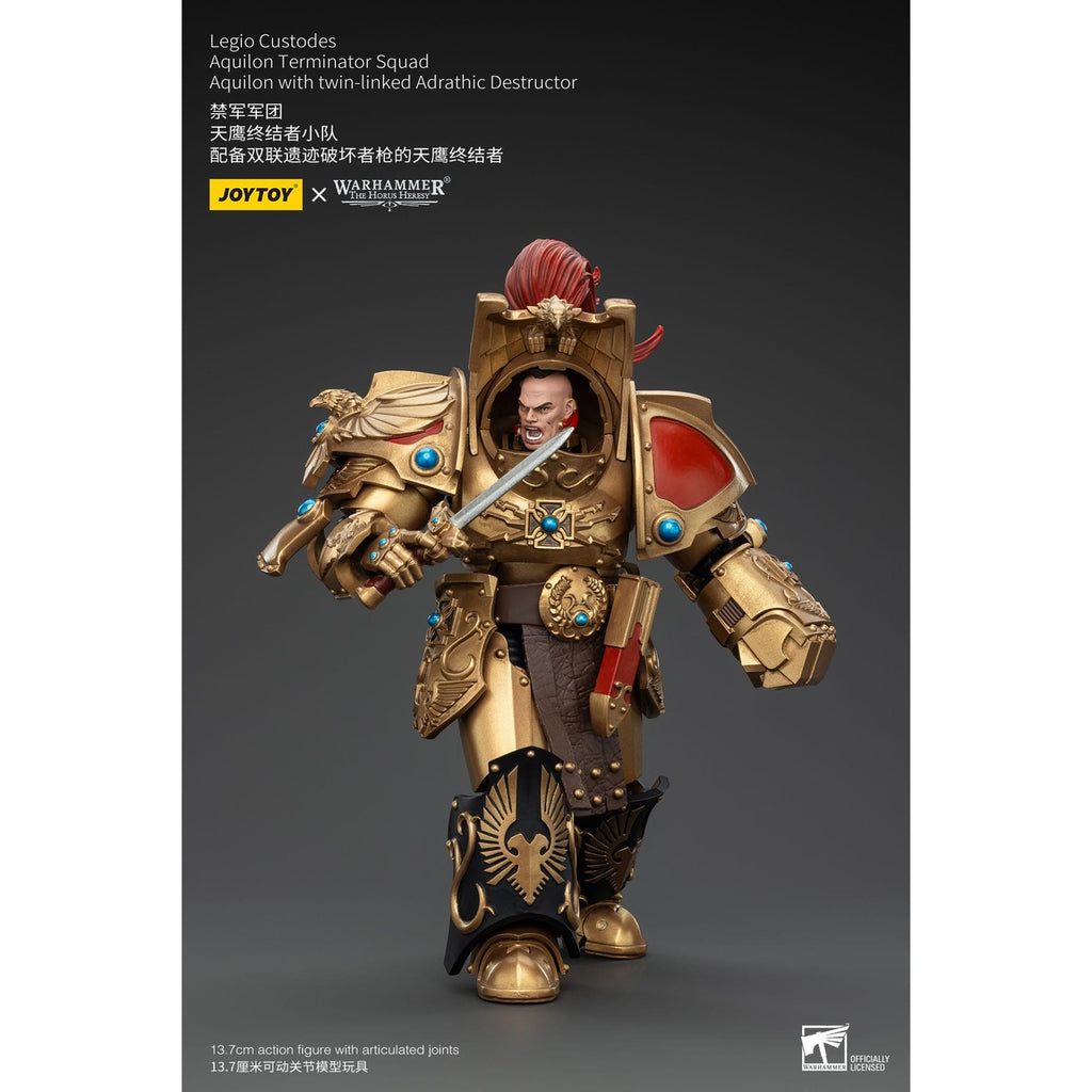 Produktbild Warhammer The Horus Heresy Actionfigur 1/18 Legio Custodes Aquilon Terminator Squad Aquilon with twin-linked Adrathic De
