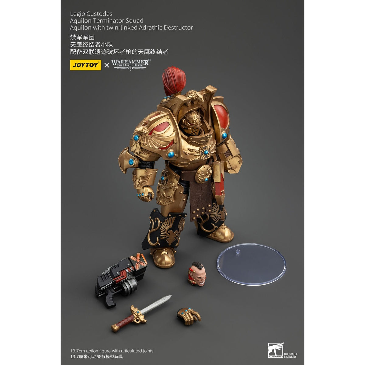 Produktbild Warhammer The Horus Heresy Actionfigur 1/18 Legio Custodes Aquilon Terminator Squad Aquilon with twin-linked Adrathic De