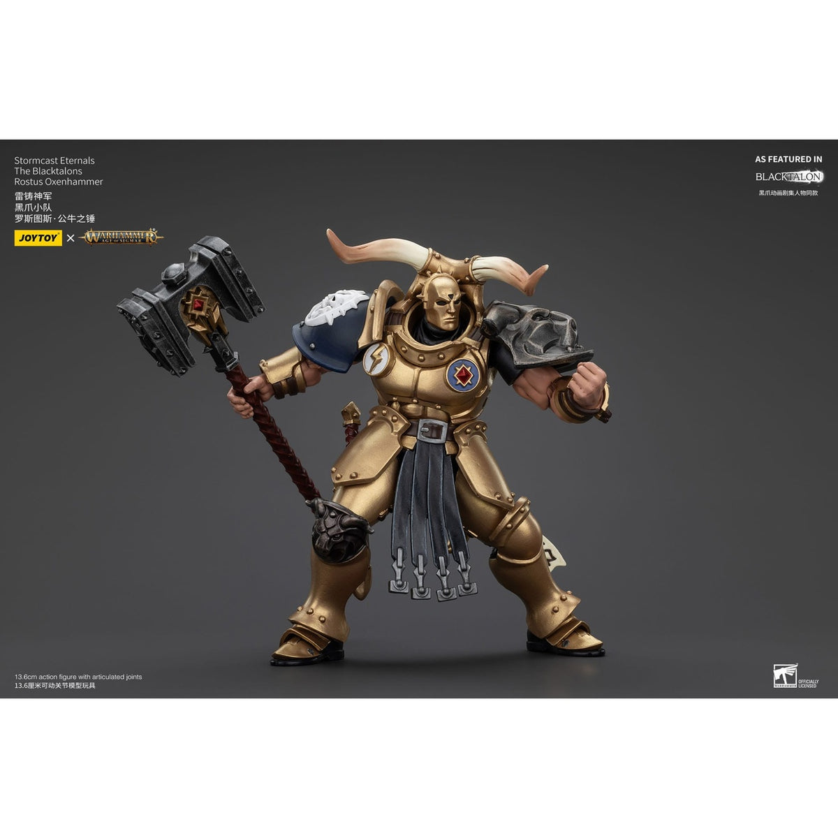 Produktbild Warhammer Age of Sigmar Actionfigur Stormcast Eternals The Blacktalons Rostus Oxen hammer 20 cm