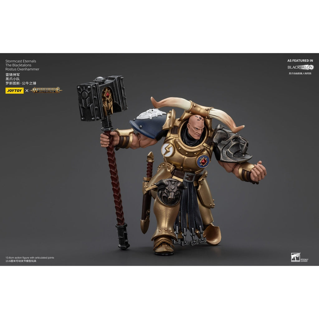 Produktbild Warhammer Age of Sigmar Actionfigur Stormcast Eternals The Blacktalons Rostus Oxen hammer 20 cm