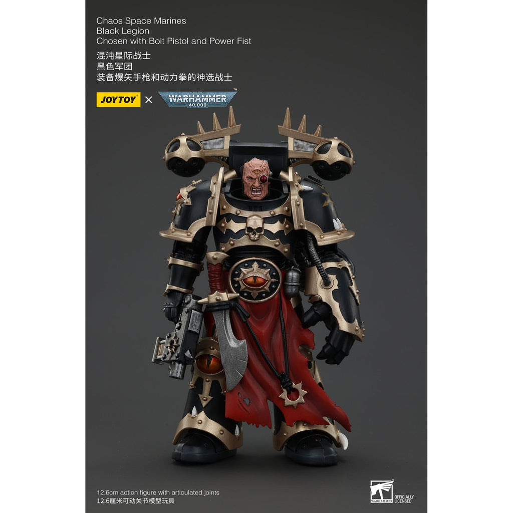 Produktbild Warhammer 40k Actionfigur Chaos Space Marines Black Legion Chosen with Bolt Pistol and Power Fist 20 cm
