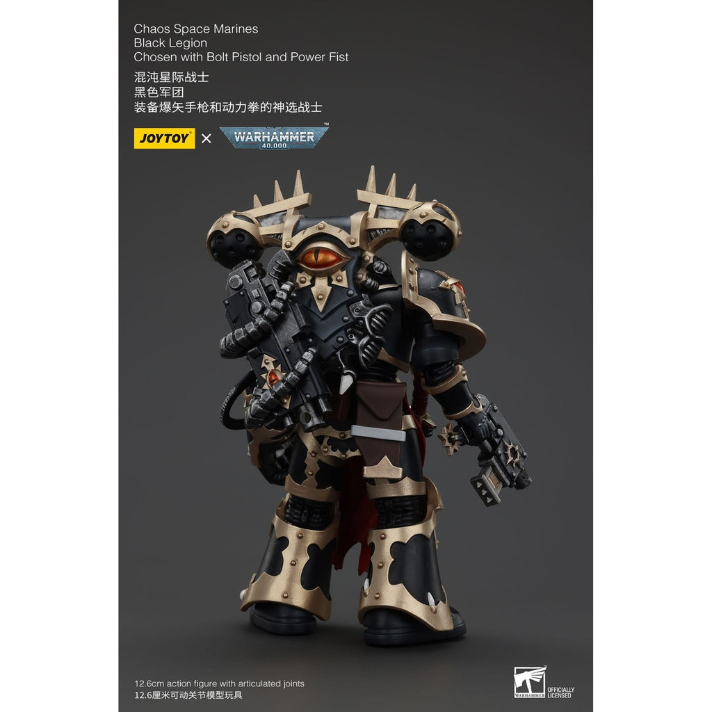 Produktbild Warhammer 40k Actionfigur Chaos Space Marines Black Legion Chosen with Bolt Pistol and Power Fist 20 cm
