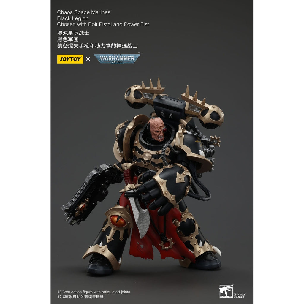 Produktbild Warhammer 40k Actionfigur Chaos Space Marines Black Legion Chosen with Bolt Pistol and Power Fist 20 cm