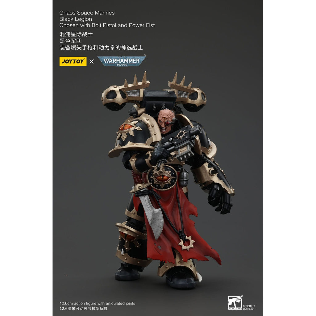 Produktbild Warhammer 40k Actionfigur Chaos Space Marines Black Legion Chosen with Bolt Pistol and Power Fist 20 cm