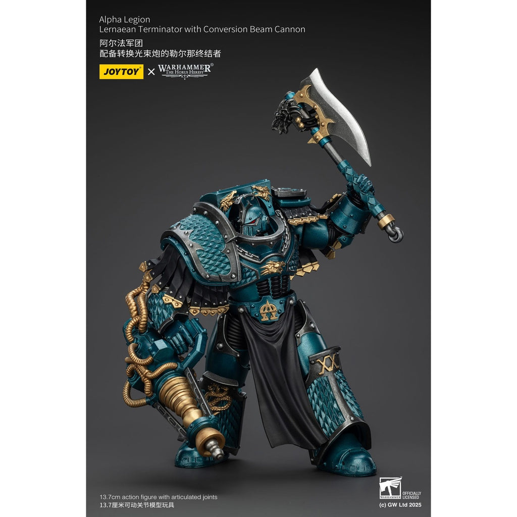 Produktbild Warhammer The Horus Heresy Actionfigur Alpha Legion Lernaean Terminator with Conversion Beam Cannon 20 cm